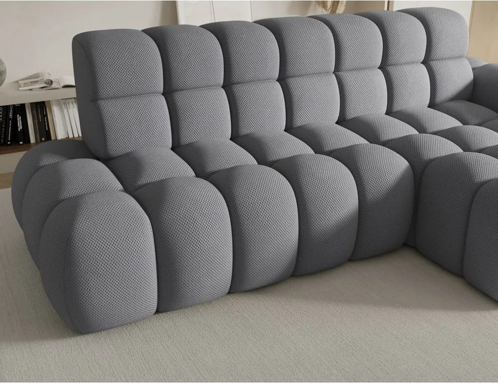 Colțar gri extensibil (cu colț pe partea dreaptă/cu șezlong) Ceedro – ELTAP