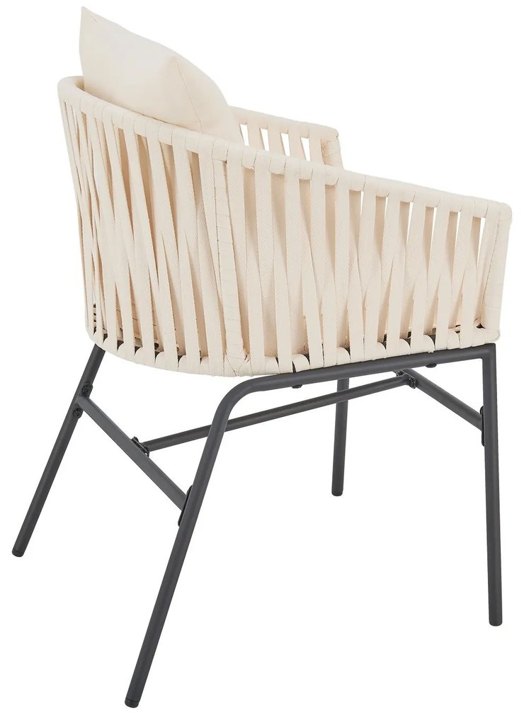 Jusky 2 scaune metalice - bej