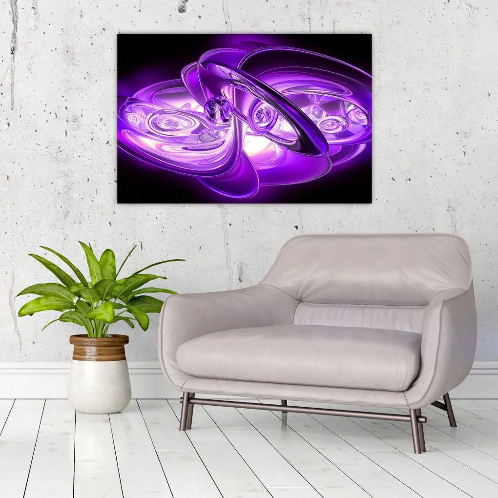 Tabloul fractalilor în violet (90x60 cm)