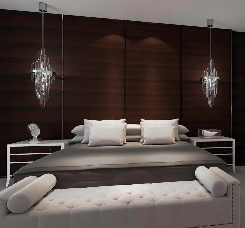 Lustra LED moderna Vision design LUX cristal QUARTZ 03, 38cm