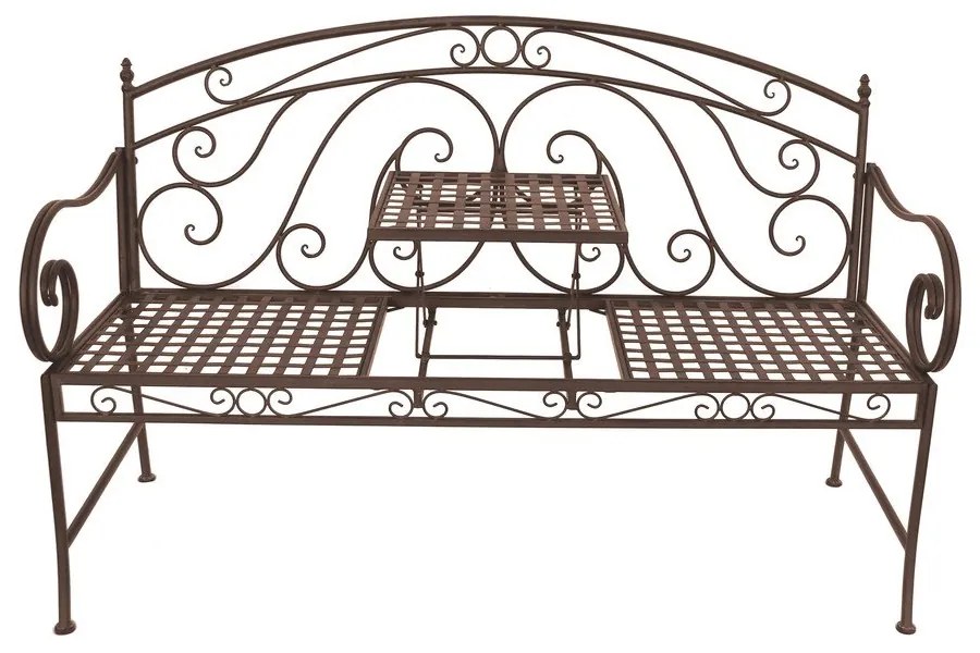 Bancă de grădină maro din metal Saket – Garden Pleasure