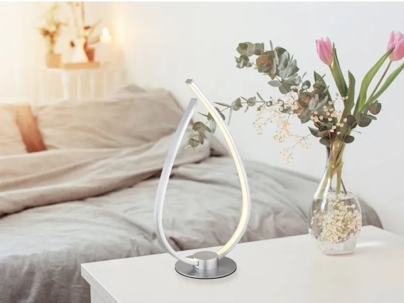 Veioza, Lampa de masa LED TRINA argintiu
