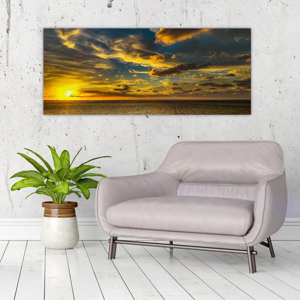 Apus de soare la mare (120x50 cm)