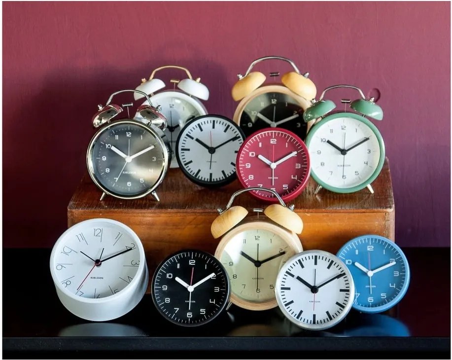 Ceas alarmă Karlsson Classic, alb, ⌀ 10 cm