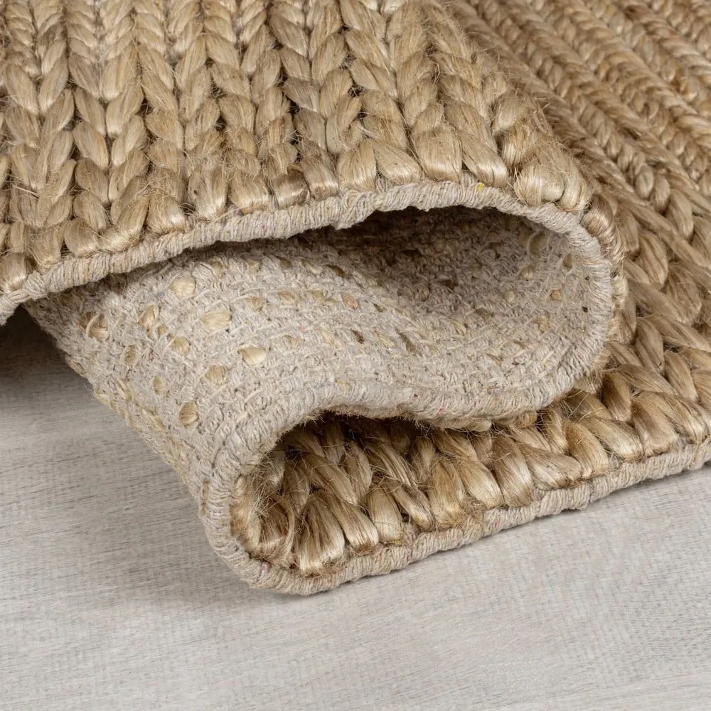 Covor în culoare naturală țesut manual din chenaf 160x230 cm Drew Border – Flair Rugs