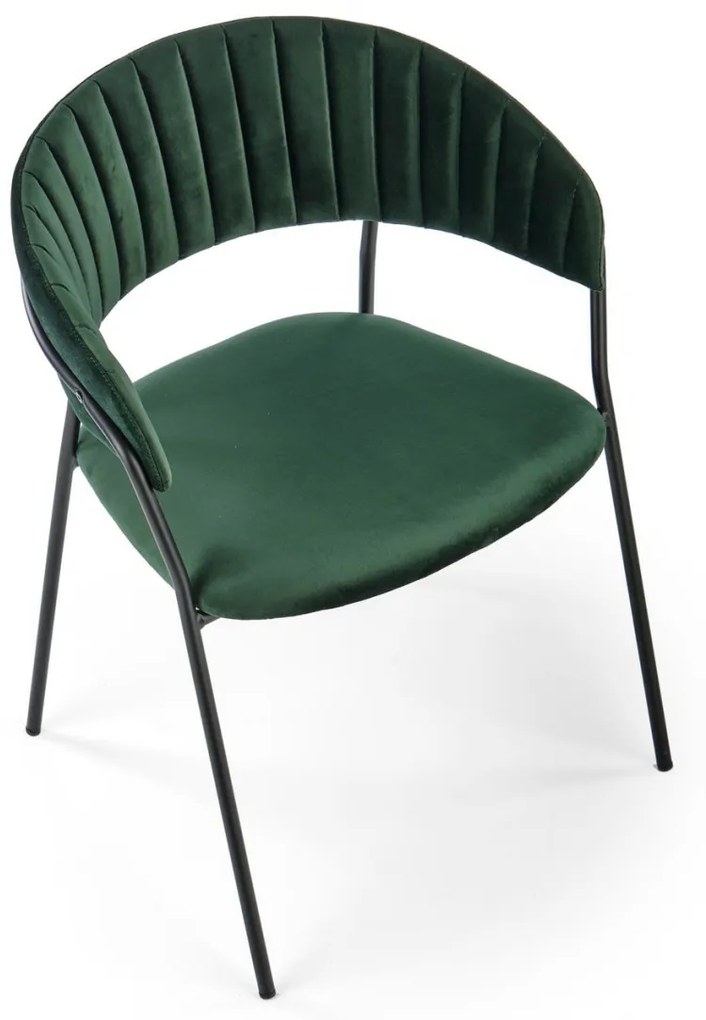 Set masa rotunda Brodway + 3 scaune K426 verde/negru