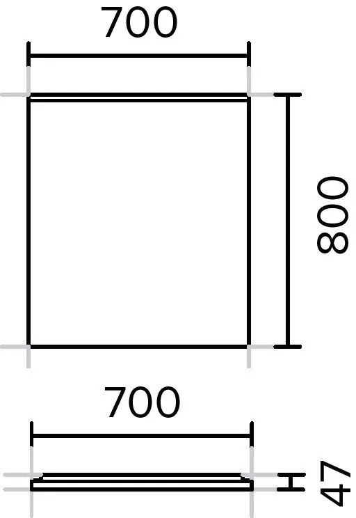 Kolpa San Quadrum Oglinda cu iluminare LED 70x80 cm