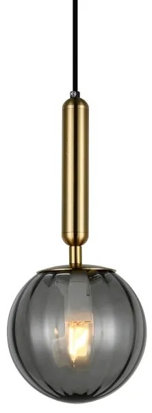 ITALUX PND-2324-1 BRO+SG - Lustră pe cablu RAVENA 1xE27/5W/230V negru/alamă