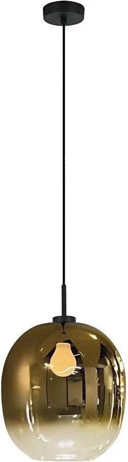 Lustră suspendată pe cablu MIRROR 1xE27/14W/230V auriu fumuriu