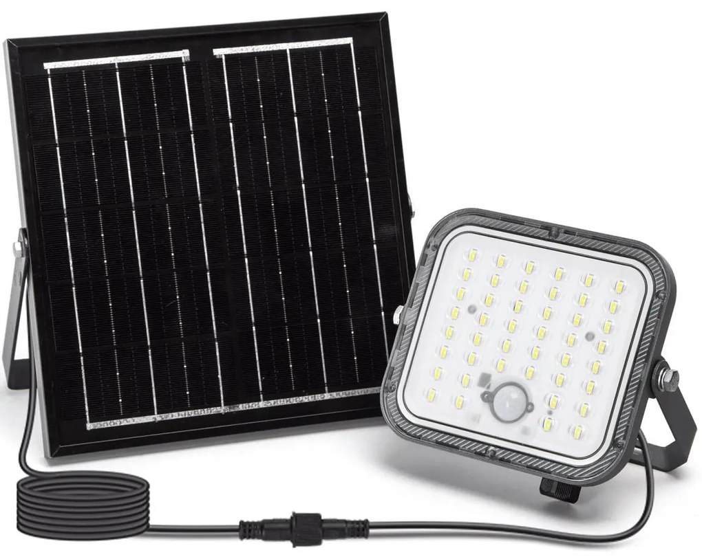 Aigostar - Proiector solar LED dimerizabil cu senzor LED/80W/3,4V IP66 + telecomandă