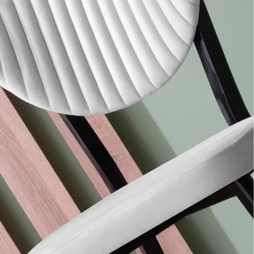 Scaun Barton, bej, profil din metal