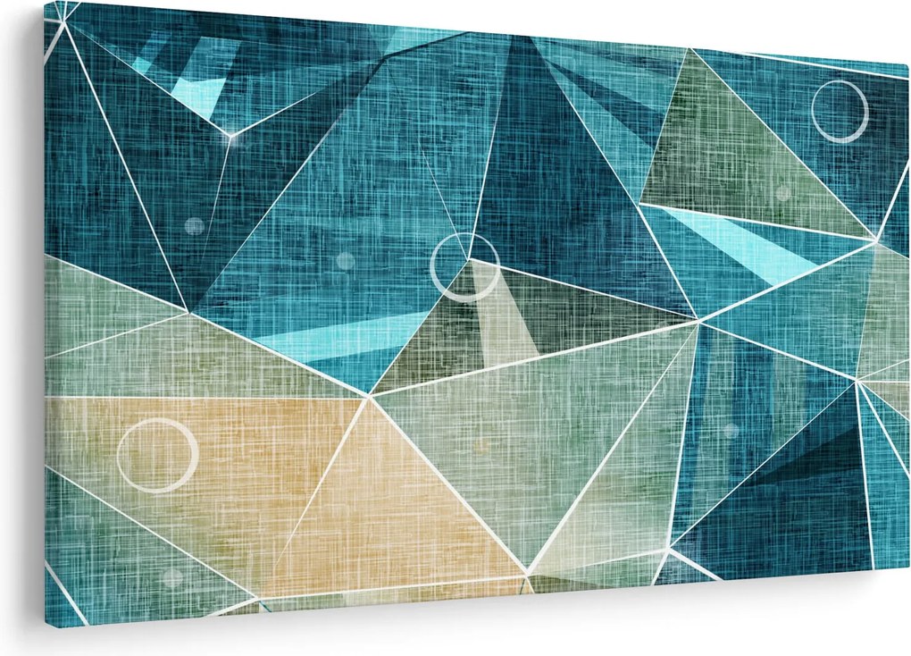 Tablou - Abstract turcoaz (90x60 cm)