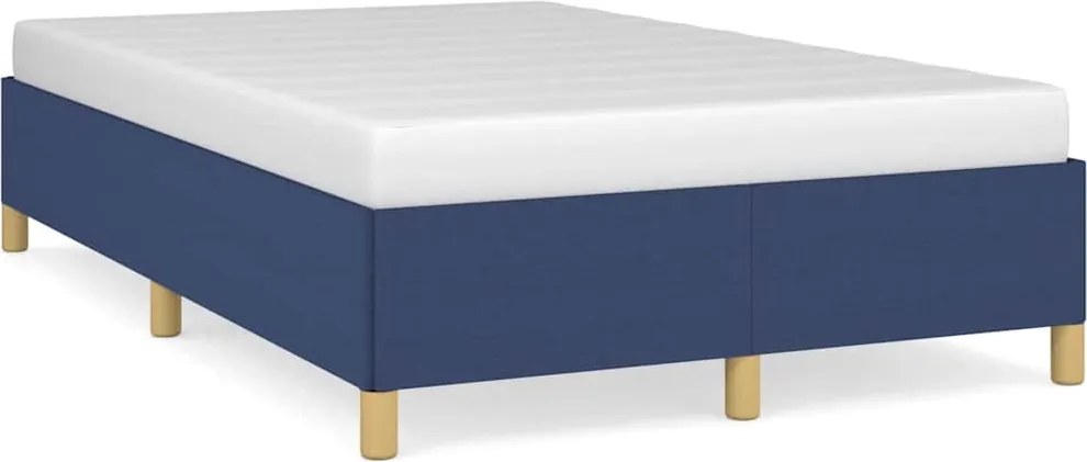 vidaXL Cadru de pat fără saltea Albastru 120x190 cm țesătură