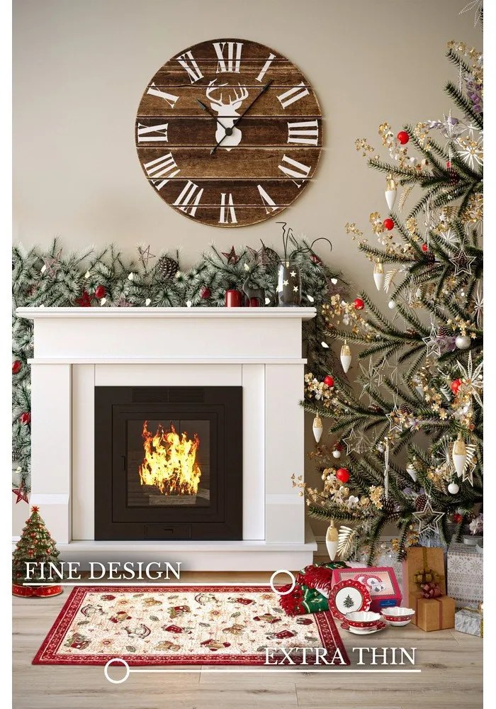 Covor roșu din amestec de bumbac 50x80 cm cu model de Crăciun Toy's Delight Red Christmas – Villeroy&amp;Boch