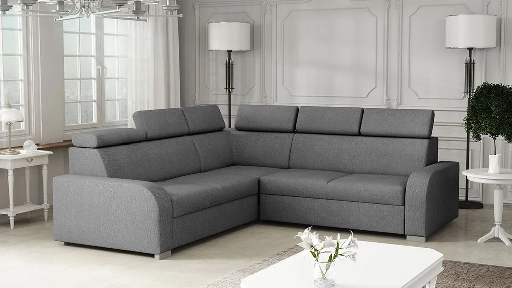 Colțar Columbus A103Cutie de pat, 250x250x100cm, 177 kg, Picioare: Plastic, Lemn: Pin
