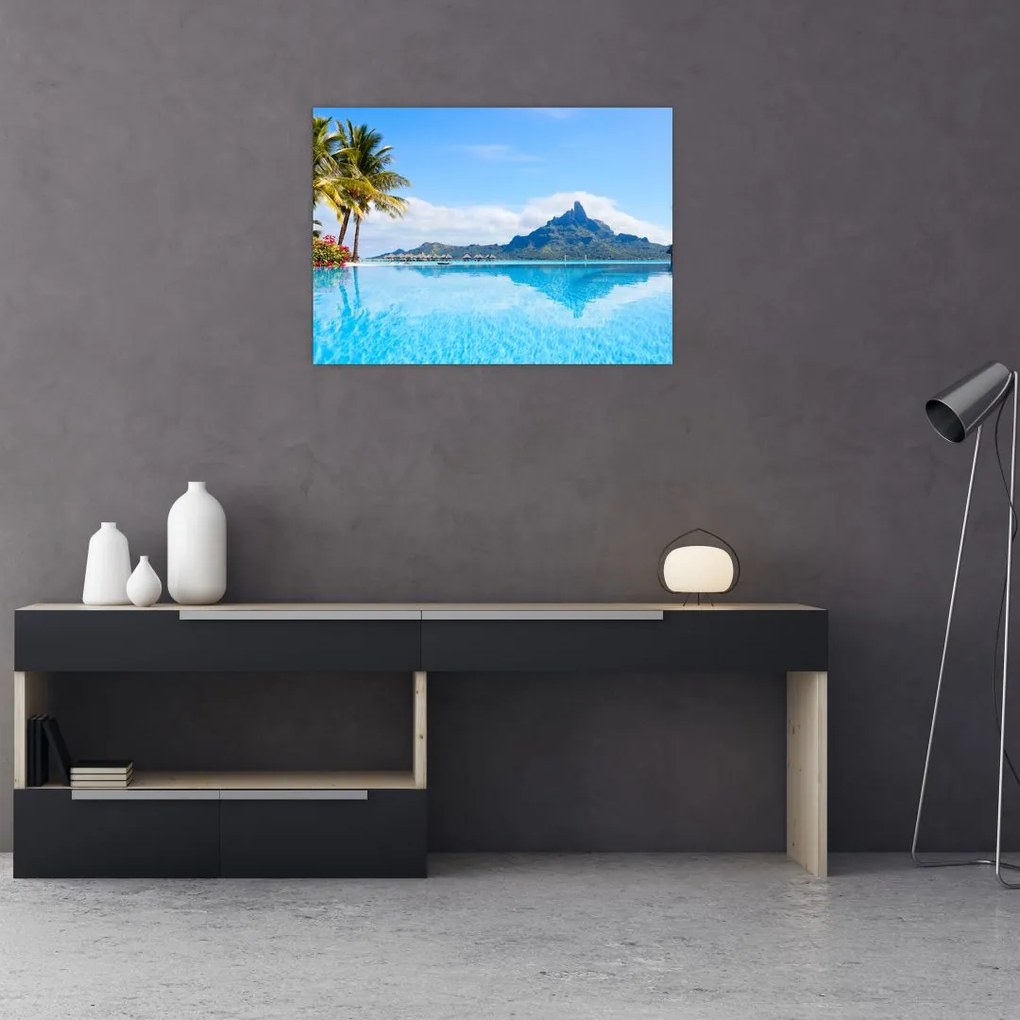 Tablou pe sticlă - Bora-Bora, Polinezia Franceză (70x50 cm)