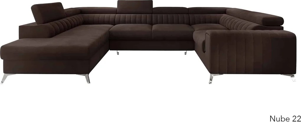 Colțar lemn masiv Formă U Extensibil Fabian 340x202cm Personalizabil - Vero 10, Dreapta