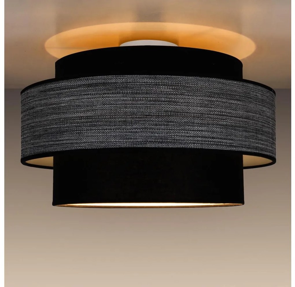 Plafonieră GRACE 1xE27/60W/230V negru/gri