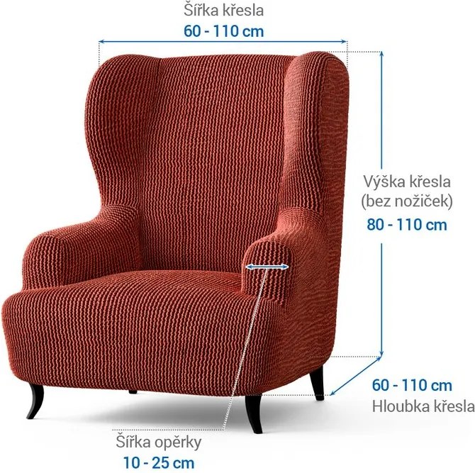 Gaico Huse bielastice COSTINA culoarea cupru fotoliu clasic (l. 60 - 110 cm)