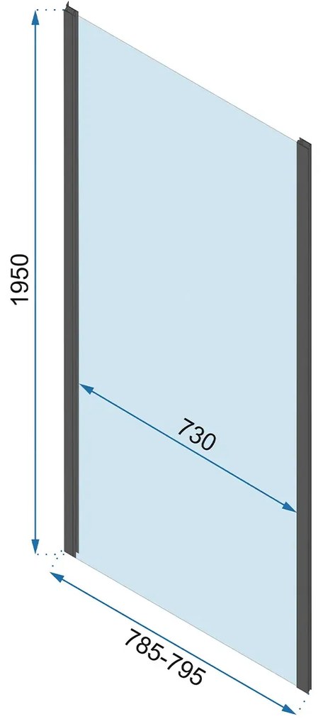 Cabina dus Rapid Swing Crom 100x80cm, Rea
