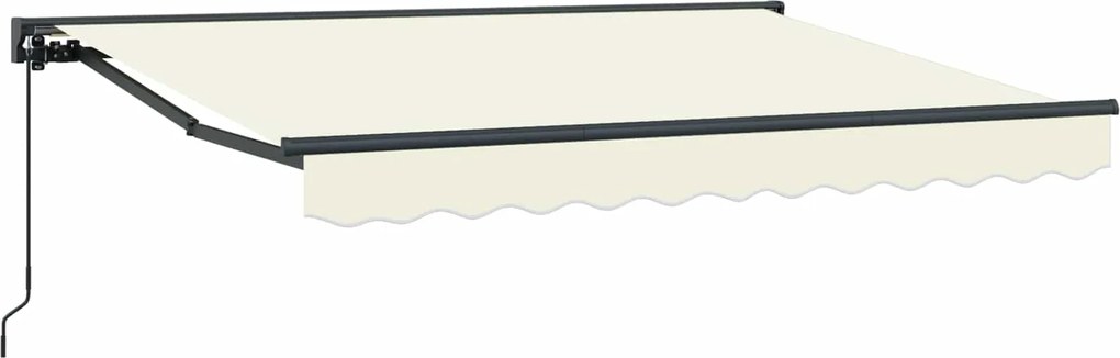 vidaXL Copertină retractabilă manuală Crem 3,5 x 2 m