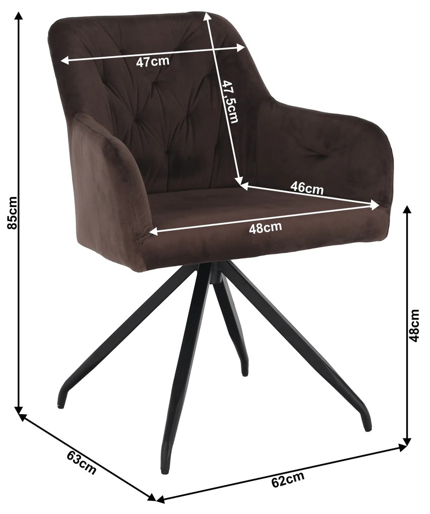 Zondo Fotoliu rotativ de design Vavien (Maro). 1021251