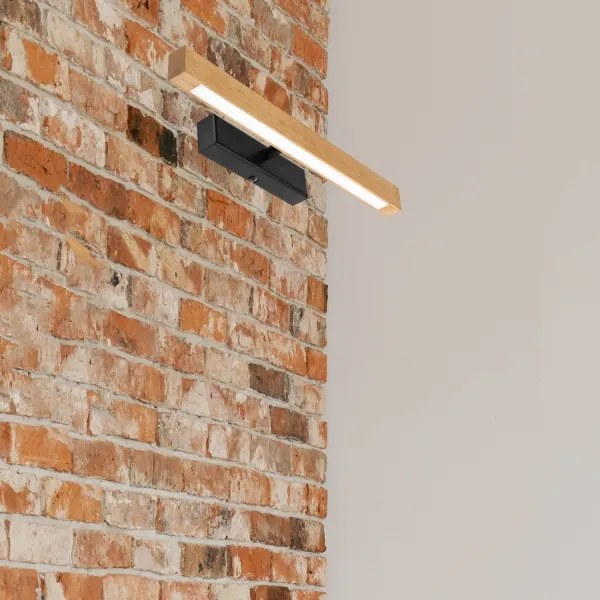 Lampă LED pentru tablouri VERDE LED/5,5W/230V 3000K 46 cm stejar/negru