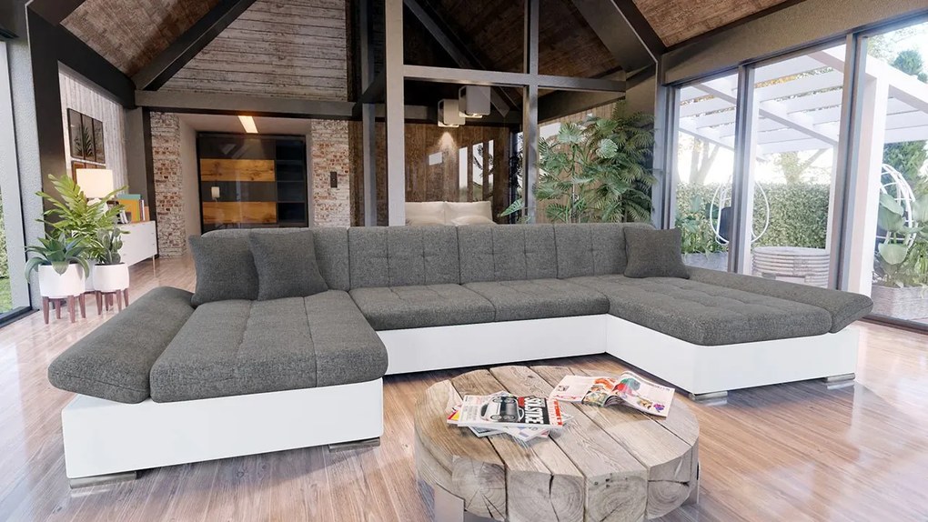 Canapea extensibilă Agnara (piele ecologică soft 017 + lux 06 + lux 05). 1053632