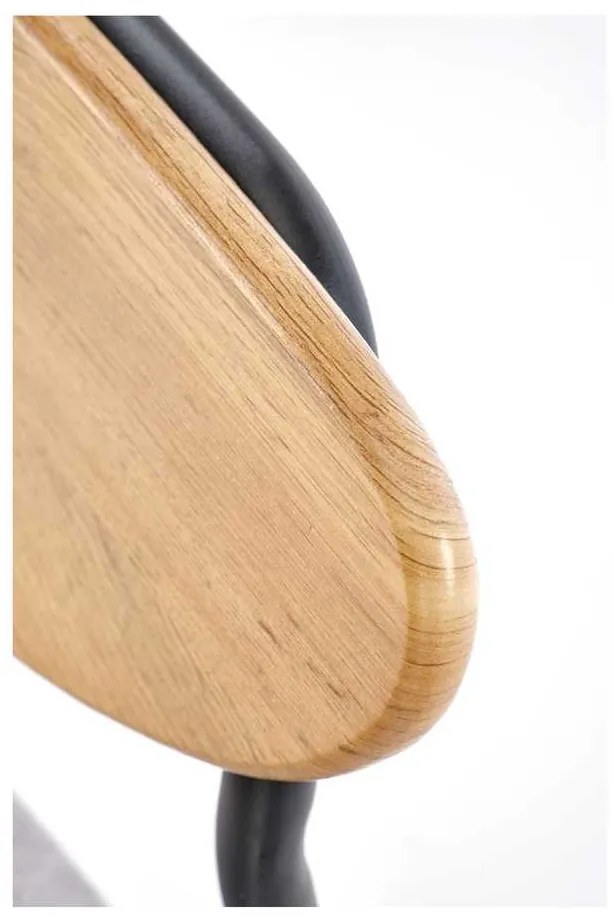 Set masă și scaune Pavia 4+1, lemn natural / gri