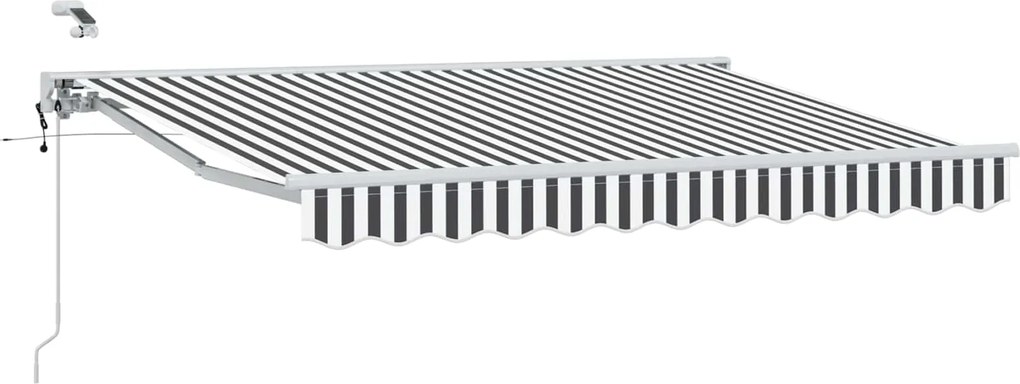 vidaXL Cort electric retractabil Antracit și Alb 3,5 x 2 m