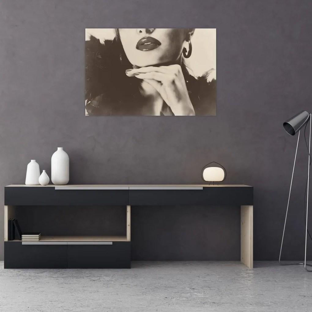 Tablou - Vintage, poza unei femei (90x60 cm)