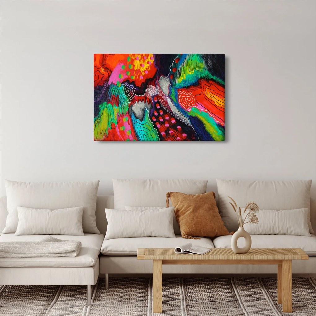 Tablou abstract - culori (90x60 cm)