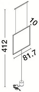 Lustra suspendata LED tip Lampadar L-80cm, DAHLIA NVL-9695501
