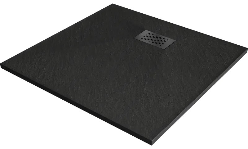 Mexen Hugo cadă de duș pătrată SMC 90 x 90 cm, neagră, capac negru - 42709090-B