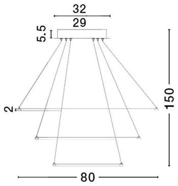 Lustra moderna suspendata, diametru 80cm, LED Ferrol NVL-6265004