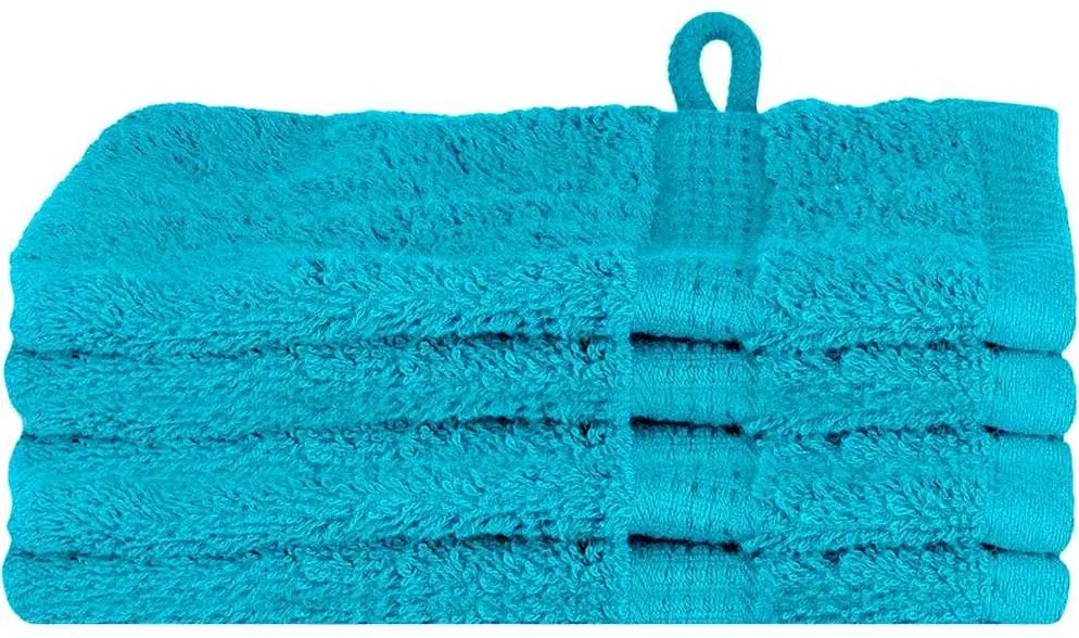 vidaXL Prosop pentru musafiri SOLUND 4 pcs Turcoaz 15 x 21 cm 550 gsm