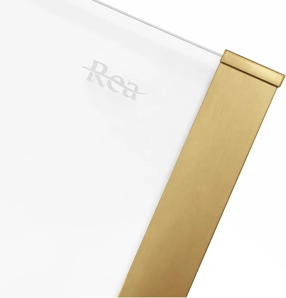 Cabina de dus SOLAR cu cadita alba 100x80 cm auriu periat