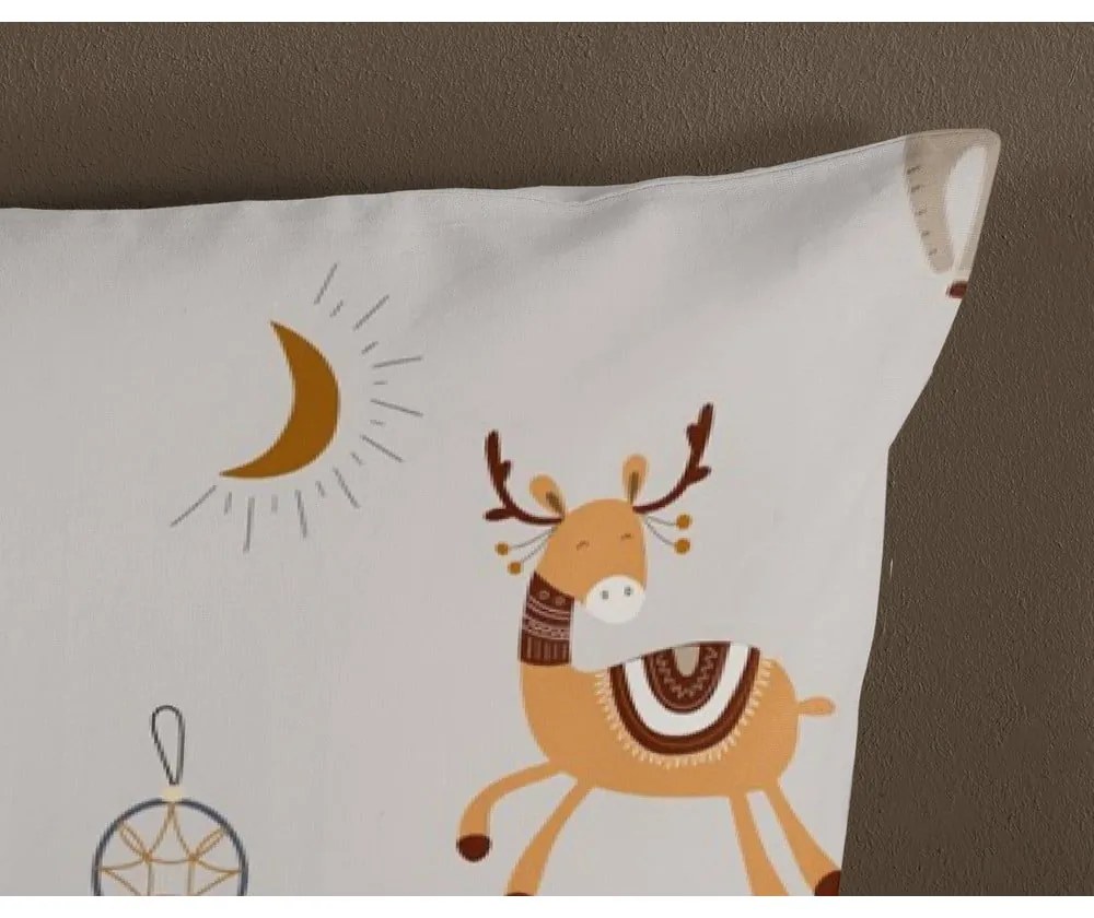 Lenjerie de pat pentru copii grej din bumbac pentru pat de o persoană 140x200 cm Woody – Good Morning