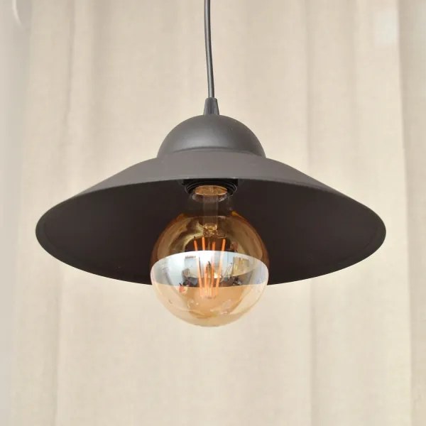 Lustră pe cablu SORAPIS 1xE27/15W/230V negru