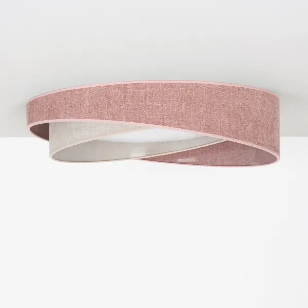 BRILAGI- Lampă LED dimabilă VELVET TWIST LED/36W/230V CCT Ø 65 cm WT roz/crem. + telecomandă