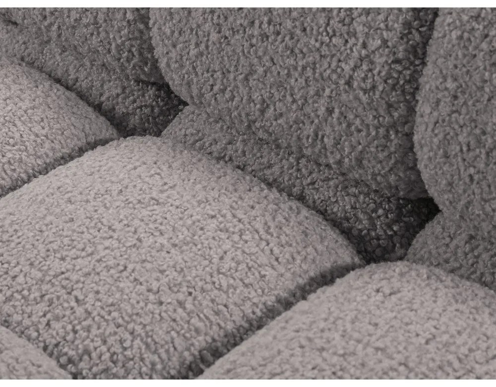 Modul pentru canapea modulară gri deschis cu tapițerie din țesătură bouclé (cu colț pe partea dreaptă) Bellis – Micadoni Home