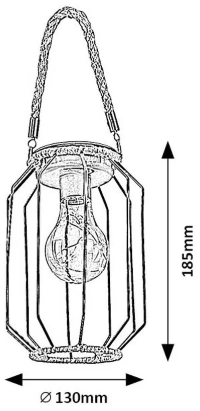Felinar suspendabil Rabalux 77046 Solar LED Sluis