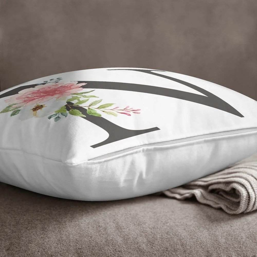 Față de pernă Minimalist Cushion Covers Floral Alphabet N, 45 x 45 cm