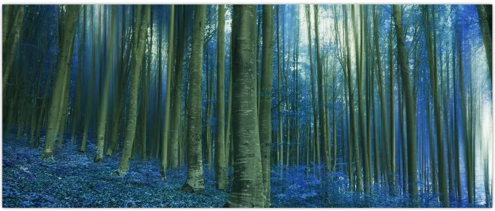Tablou - Pădure albastră (120x50 cm)