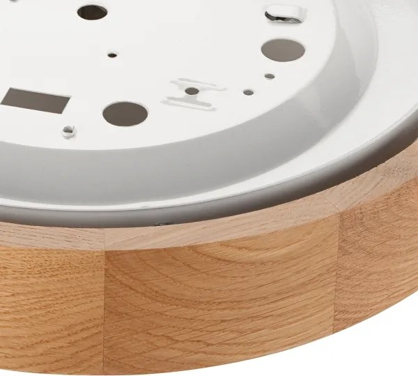 Brilagi - Plafonieră LED RGBW dimabilă CARVALHO, 1xE27/9W/230V, Wi‑Fi, stejar, Ø 27,5 cm