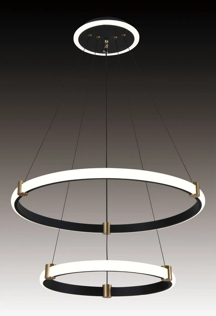 Lustra LED 3736-4+6 BK – 70W, Design Modern, cu Telecomandă și Lumină Reglabilă