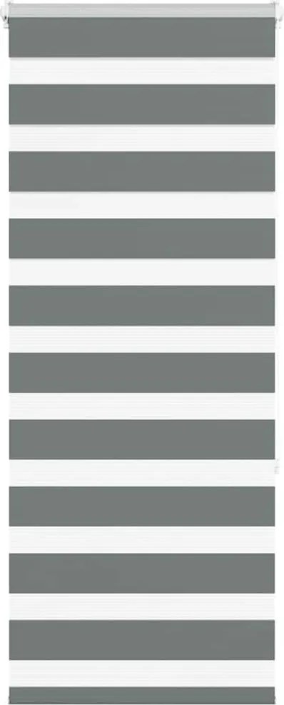 vidaXL Jaluzea tip zebra gri închis lățime țesătură 60,9 cm poliester