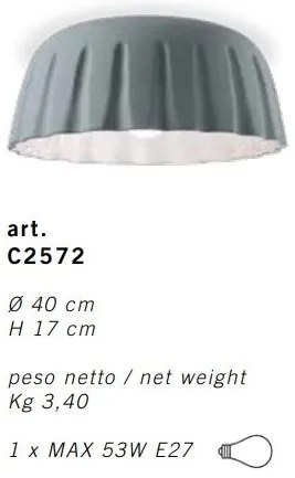Plafoniera design italian realizat manual din ceramica MADAME GRES Small