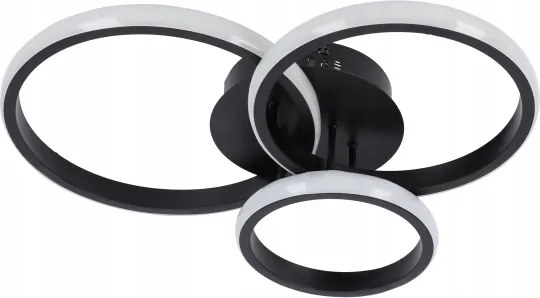 Lampă de plafon LED dimabilă 70W/230V 3000-6500K, neagră, cu telecomandă
