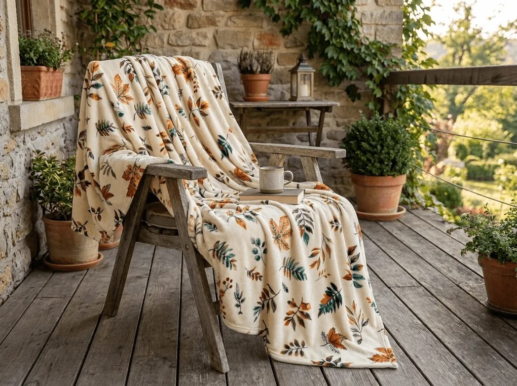Patura Cocolino AUTUMNA, crem Dimensiune: 200 x 220 cm